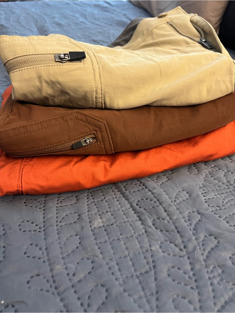 Three Eddie Bauer Men’s Shorts size 36 - Beige, Brown, Orange